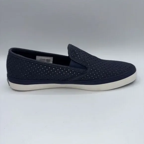 Sperry Top Sider Womens Seaside Navy‎ Blue Perforated Leather Shoes Sz. 8 - Picture 4 of 9